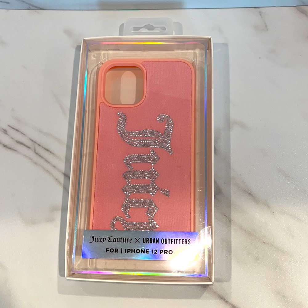 NEW Juicy couture x UO pink bling phone case for iPhone 12 Pro